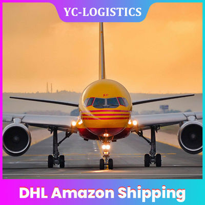 Porta da entrega do dia às Amazonas da porta DDU DHL que enviam de China a Europa